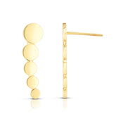 14K Yellow Gold Graduated Circles Ear Climber